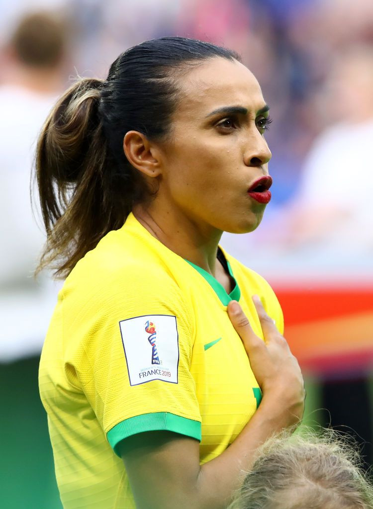 Vedeta Braziliei la fotbal feminin, criticata pentru ca a jucat MACHIATA. Explicatia jucatoarei. FOTO