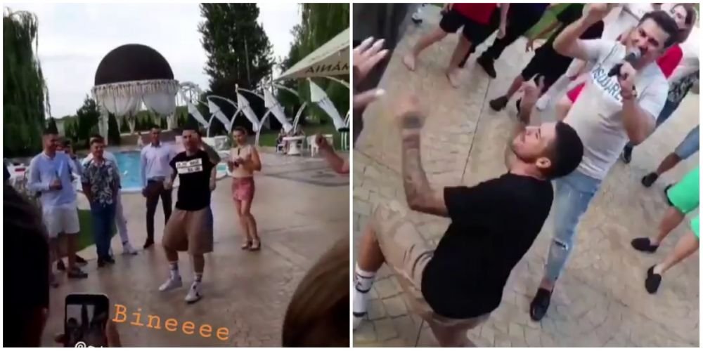 Stanciu s-a dezlantuit in genunchi la nunta pe muzica lui Adi de la Valcea: Steaua e numai una! VIDEO