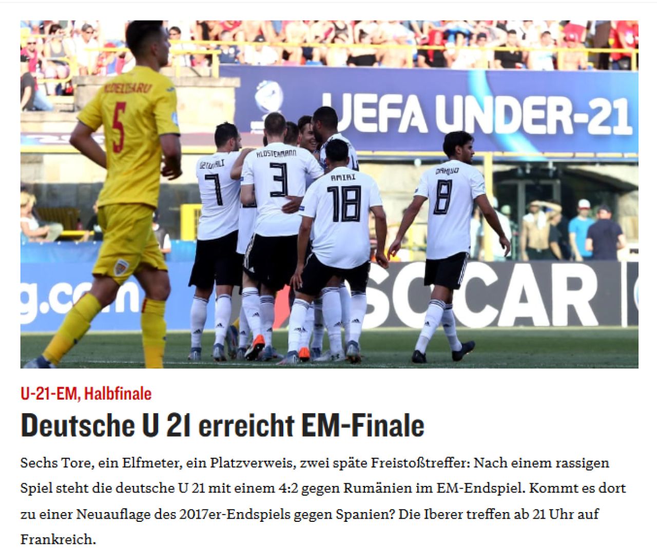 ROMANIA - GERMANIA 2-4: