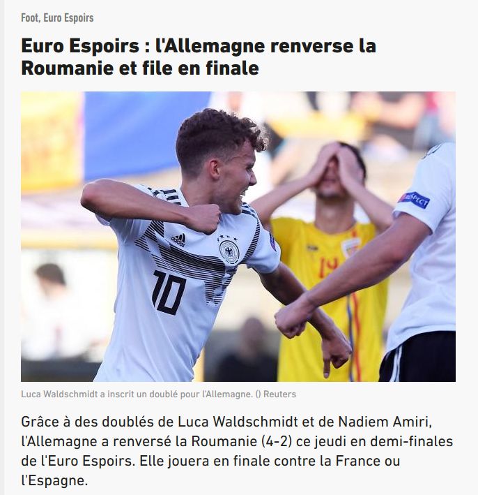 ROMANIA - GERMANIA 2-4: