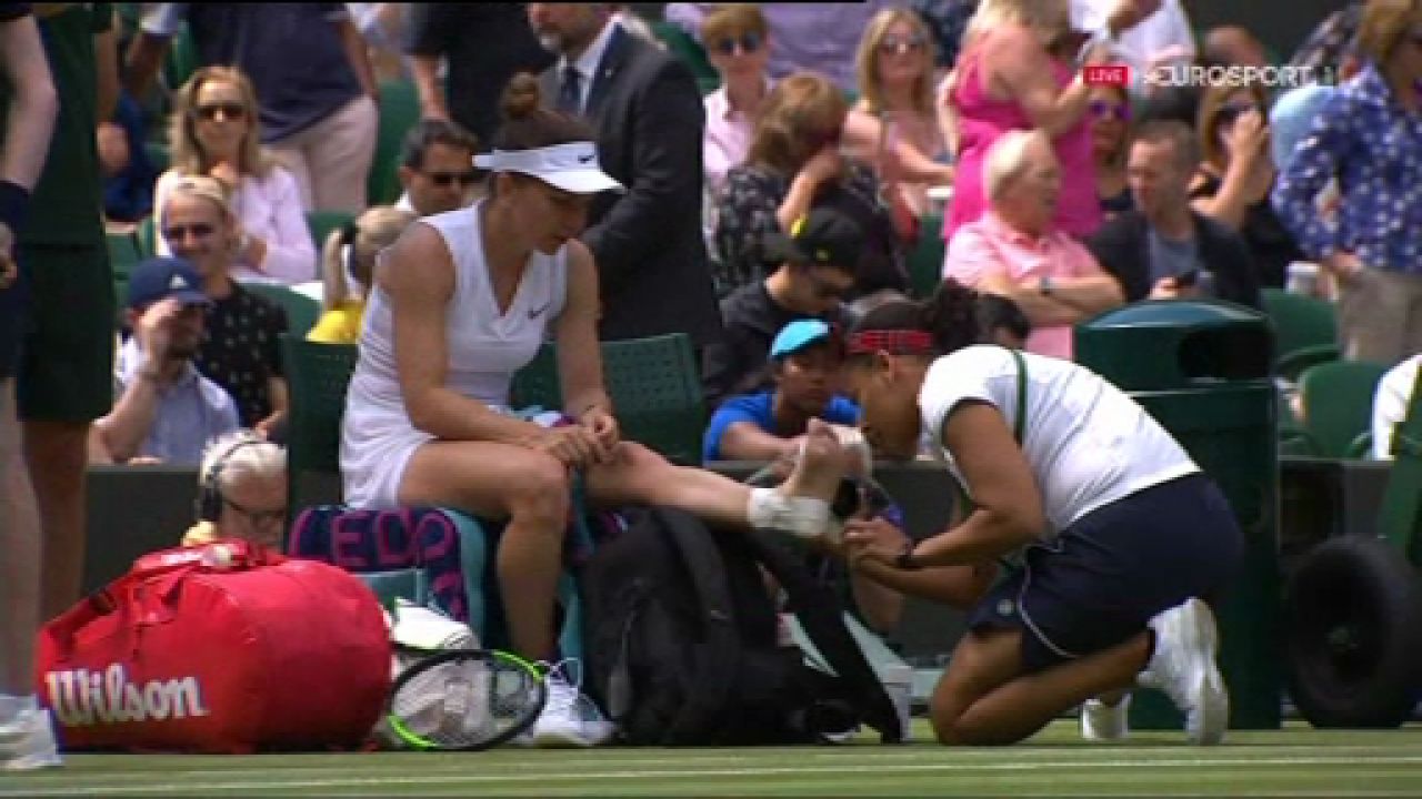 WIMBLEDON 2019: Simona Halep s-a ACCIDENTAT! Ce s-a intamplat la meciul cu Aliaksandra Sasnovich_2