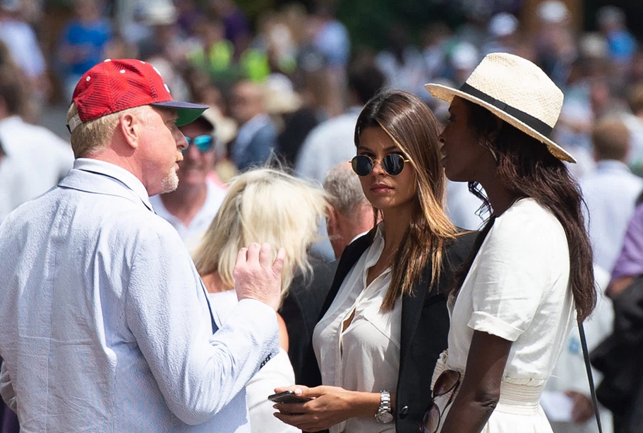 Falimentarul Boris Becker a mai pus mana pe un trofeu: un fotomodel cu 20 de ani mai tanara decat el! Cum arata fata cu care s-a afisat la Wimbledon