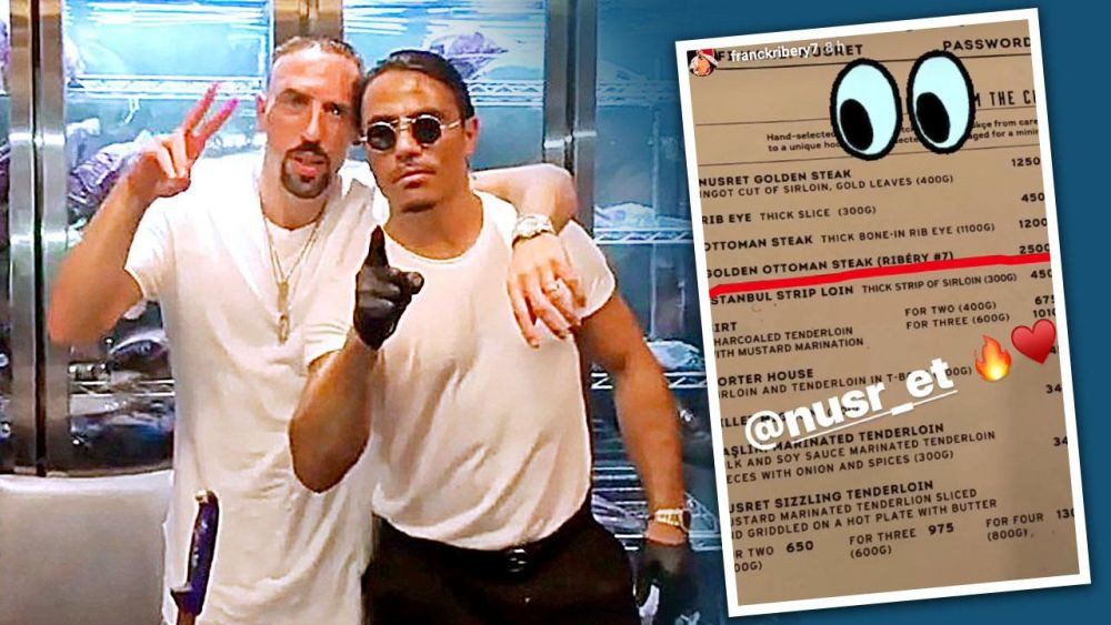 Ribery s-a intors la restaurantul cu friptura de aur si a avut o surpriza uriasa. Ce a aparut in meniu. FOTO