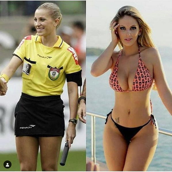 Cum arata arbitra care a renuntat la fotbal pentru ca e prea frumoasa: 