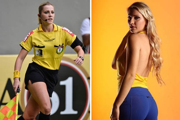 Cum arata arbitra care a renuntat la fotbal pentru ca e prea frumoasa: 