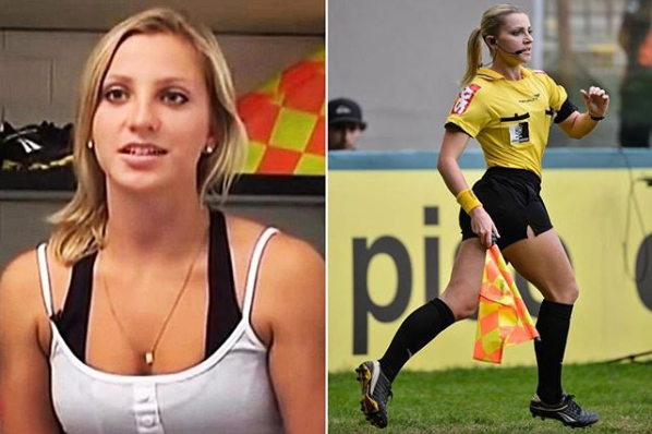 Cum arata arbitra care a renuntat la fotbal pentru ca e prea frumoasa: 