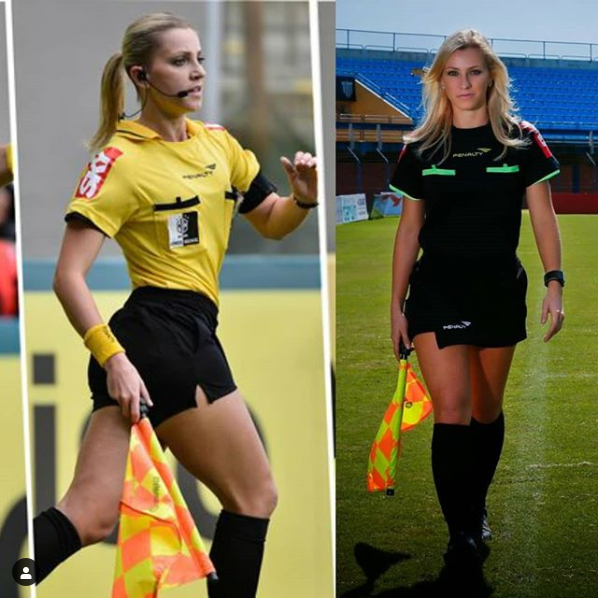 Cum arata arbitra care a renuntat la fotbal pentru ca e prea frumoasa: 