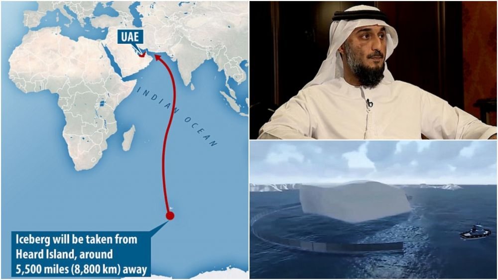Motivul pentru care un seic miliardar vrea sa tracteze un iceberg din Antarctica pana in Emiratele Arabe, pe o distanta de 8.800 kilometri