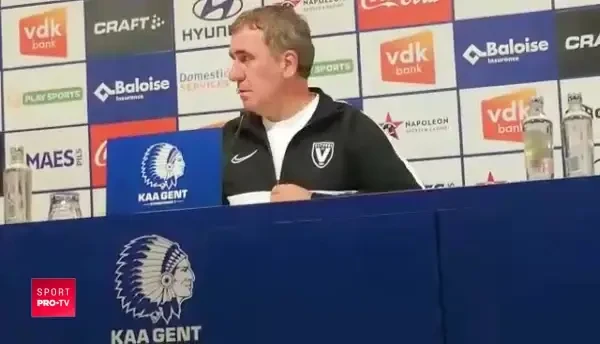 Conferinta de presa Gica Hagi inainte de Gent - Viitorul