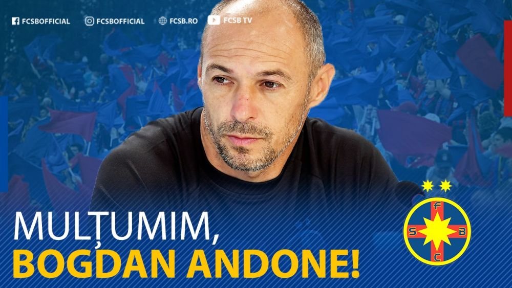 Multumim, Bogdan Andone! FCSB a facut anuntul oficial. Cine sta pe banca la urmatorul meci