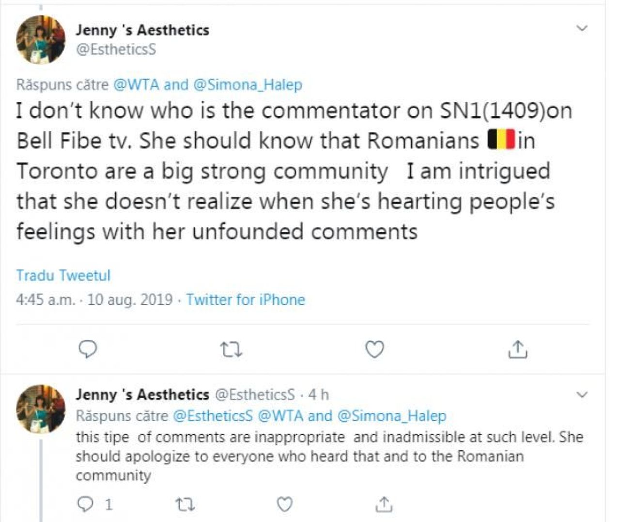 Moment HALUCINANT in timpul meciului Simonei Halep! O familie de romani, jignita intr-un mod incalificabil de comentatoarea unui post canadian_3