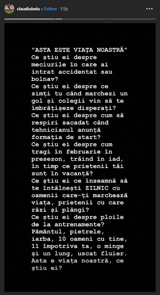 Nu s-a mai putut abtine! Unul dinte jucatorii criticati de Becali a rabufnit pe retelele de socializare! Mesajul cu bataie lunga pentru patronul de la FCSB: 