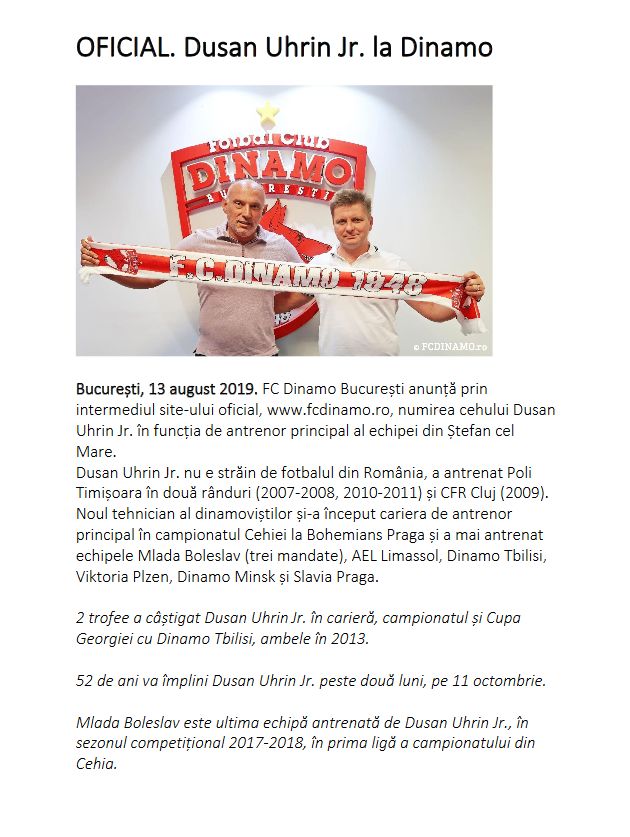 OFICIAL: Uhrin a semnat cu Dinamo! Cat castiga pe luna si ce obiectiv are_2