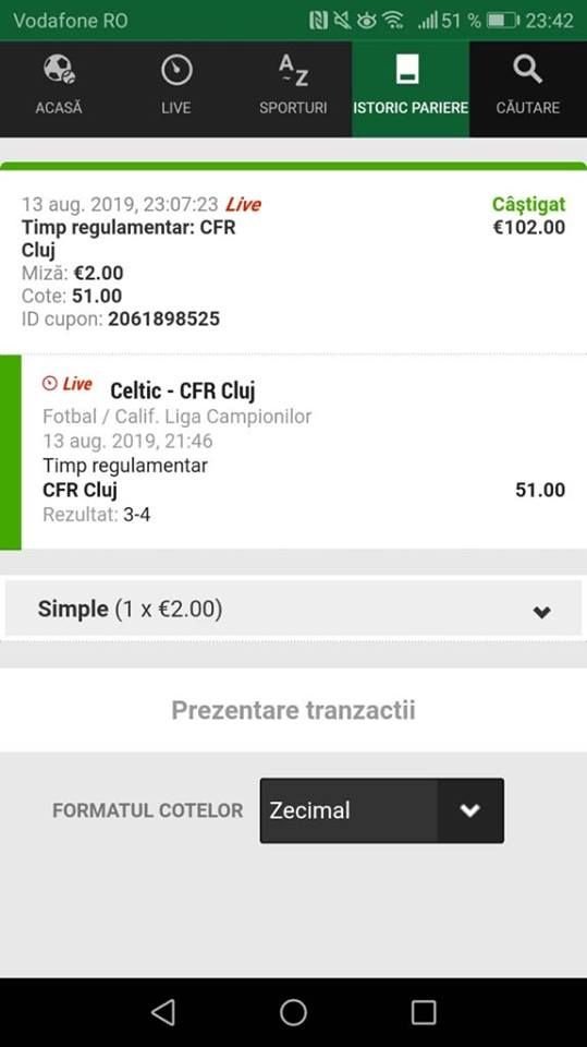 CELTIC - CFR CLUJ 3-4 | Cati bani a castigat un roman care a pariat la 2-1 ca CFR castiga la Glasgow! Repriza a doua a fost de infarct! FOTO_3
