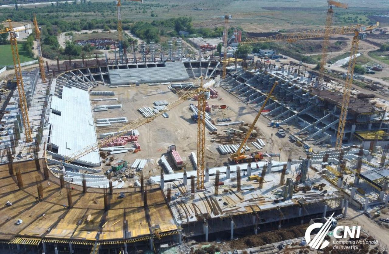 Creste de la zi la zi! Noi imagini cu stadionul din Ghencea, ale carui tribune au inceput deja sa se inalte! In Giulesti se lucreaza la fundatie: FOTO_3
