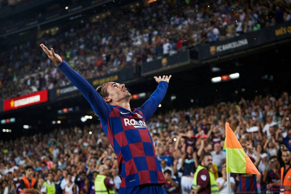 PRAF DE STELE! Griezmann, debut STELAR pe Camp Nou: dubla si pasa de gol. Francezul s-a bucurat ca LeBron James. VIDEO