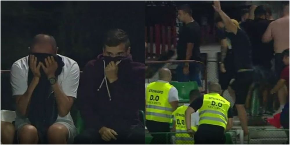 SEPSI - DINAMO: Galeria dinamovista, evacuata cu gaze lacrimogene din stadion! Scandal la Sfantu Gheorghe. FOTO_11
