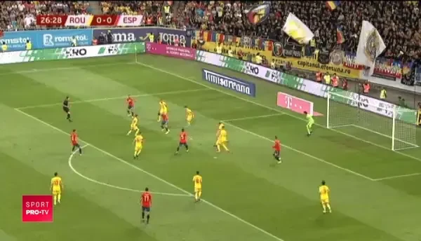 ROMANIA - SPANIA, GOL DIN PENALTY SERGIO RAMOS si gest provocator pentru romani