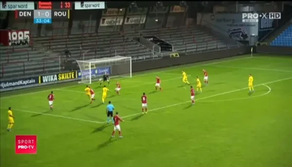 DANEMARCA U21 - ROMANIA U21 | Ocazie Romania, minutul 33