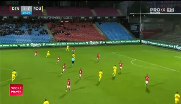 DANEMARCA U21 - ROMANIA U21 | Boboc rateaza o mare ocazie