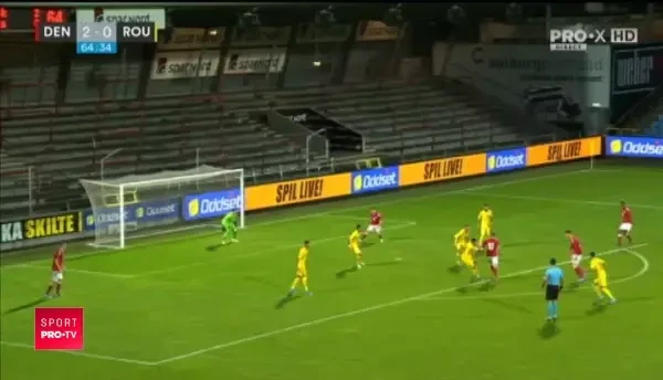 DANEMARCA U21 - ROMANIA U21 | Ocazie Danemarca, a doua bara
