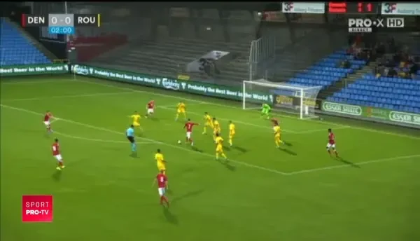 DANEMARCA U21 - ROMANIA U21 2-1 | FINAL NEBUN: Coman, cel mai bun jucator al Romaniei, rateaza un penalty la ultima faza a meciului | VIDEO REZUMAT