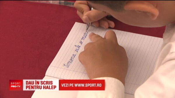 Larisa Iordache si filosoful Mihai Sora au scris despre Simona Halep impreuna cu elevii de clasa I! VIDEO