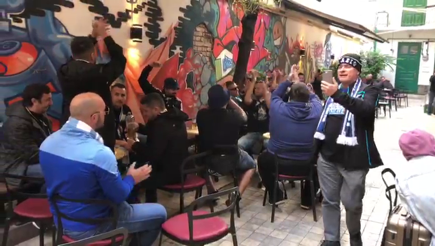 CFR CLUJ - LAZIO:&nbsp;Italienii, sustinuti de 50 de romani la Cluj! Ce au facut in ziua meciului. VIDEO