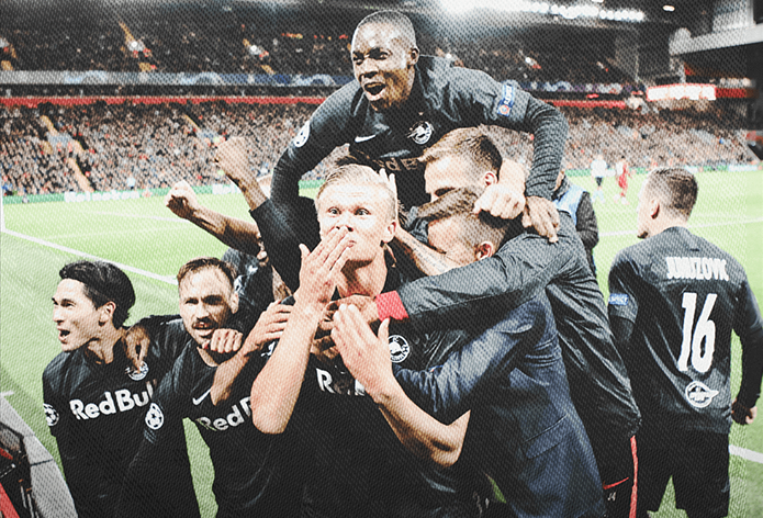 Fjorduri reci pentru Romania! Haland, pustiul minune al Norvegiei, rupe in Champions League: i-a dat gol si lui Liverpool!