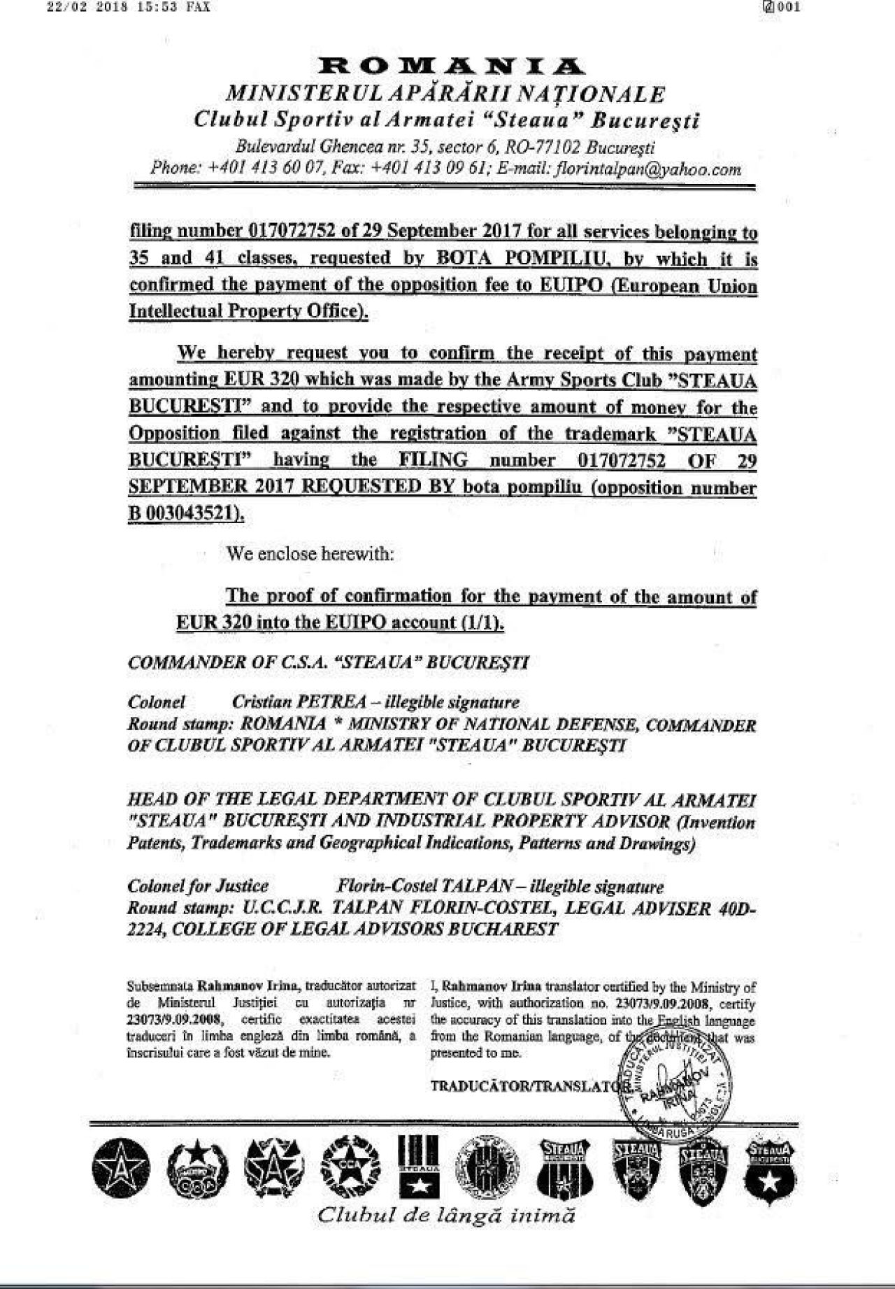 Actele care demonstreaza ca marca Steaua a fost inregistrata in Europa!!! Ar putea ajunge GRATIS la Becali! Talpan a INNEBUNIT de nervi cand a aflat_8
