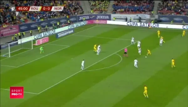 ROMANIA - NORVEGIA: Mitrita rateaza cea mai mare ocazie a primei reprize!