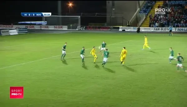 IRLANDA DE NORD U21 - ROMANIA U21 0-0 | Petre, Mihaila si Man au ratat cele mai mari ocazii! Romania a terminat meciul in 10 | VIDEO