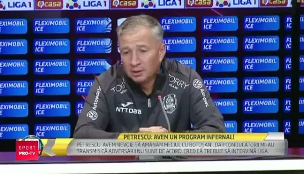 Petrescu, nemultumit de programul incarcat: "Daca nu jucam in cupele europene, aveam 10 puncte in plus!"