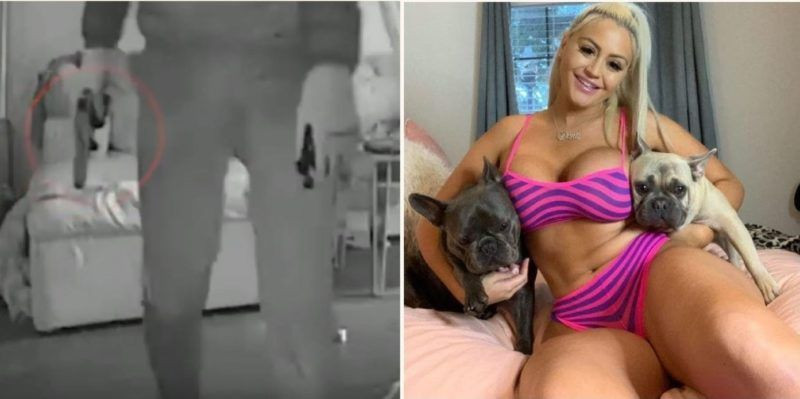 Ce s-a intamplat cand aceasta bomba sexy a iesit dezbracata la hotul care ii intrase in casa! VIDEO