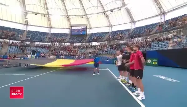 Le-au pus moldovenilor imnul ROMANIEI la meciul cu Belgia de la ATP CUP! Unul dintre moldoven ia dus mana la inima, inainte ca un alt jucator sa-i dea peste palma! IMAGINI NEDIFUZATE