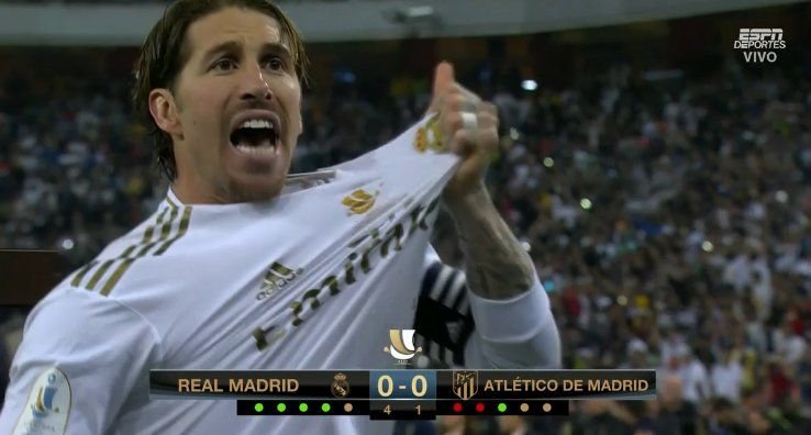 S-a bagat Ramos in fata? :)) Cum a fost surprins cu cateva secunde inaintea penalty-ului decisiv cu Atletico! Ce reactie a avut la final