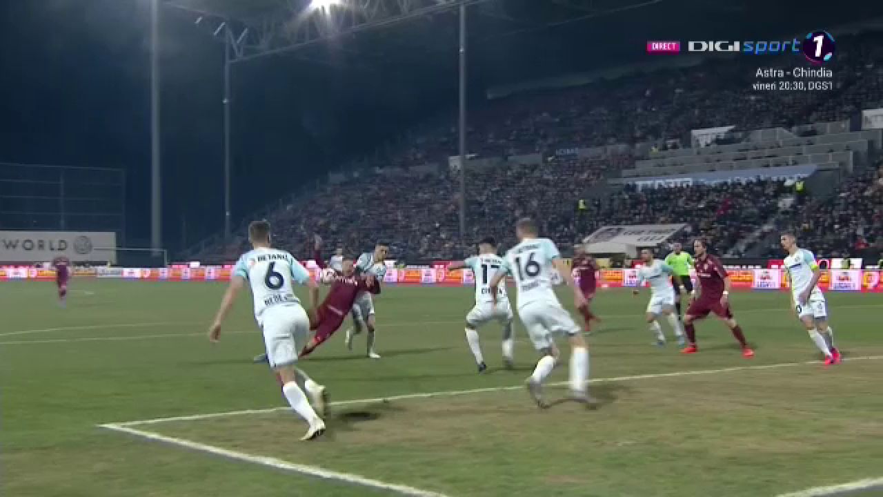 CFR a cerut PENALTY dupa 3 minute!!! AICI FAZA! SUPER atmosfera la derby! Stelistii au aruncat mai multe petarde din peluza_6