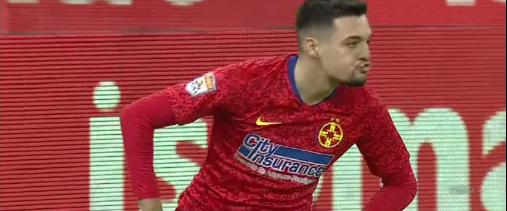 Petre, ratare URIASA la mai putin de doua minute dupa debutul pentru FCSB! INCREDIBIL: cum a trimis din cativa metri