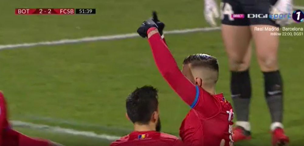 S-a temut ca-l da si pe al 3-lea? :) Gestul lui Dugandzic dupa ce a reusit dubla in fata FCSB_2