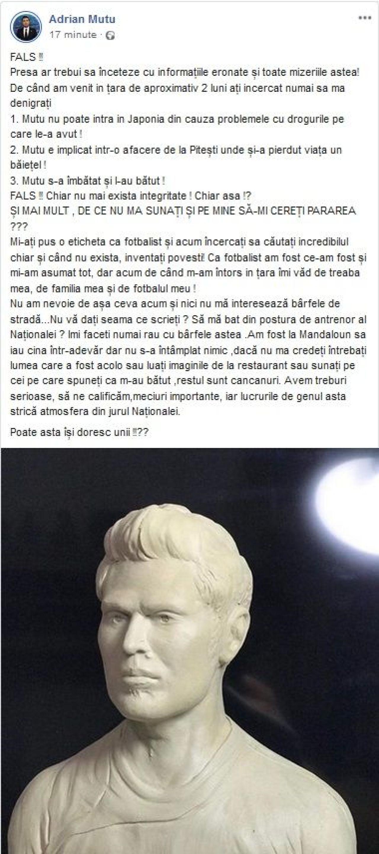 Prima aparitie publica a lui Mutu dupa ce s-a zvonit ca s-ar fi batut in fata unui restaurant! Cum a aparut pe National Arena la FCSB - Craiova_1
