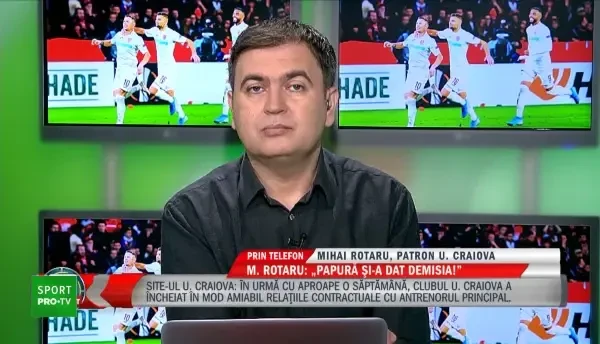 Cine a spus ca l-am dat afara? Situatie fara precedent la Craiova! Papura a plecat din Banie in plina pandemie! Patronul Mihai Rotaru a explodat si da de pamant cu antrenorul