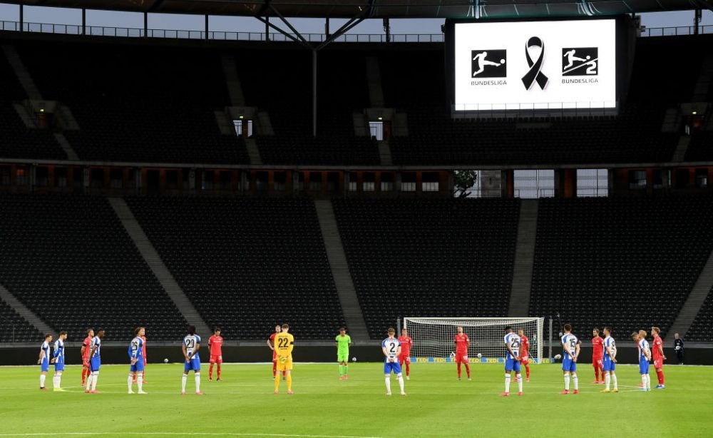 Imaginea ZILEI in Bundesliga! Cum s-a tinut momentul de reculegere din derby-ul Berlinului pentru victimele coronavirusului din intreaga lume