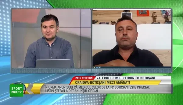 Reactie FURIOASA a lui Valeriu Iftime dupa ce jucatorii lui Botosani au fost DATI AFARA din Craiova: Au fost escortati ca niste borfasi!