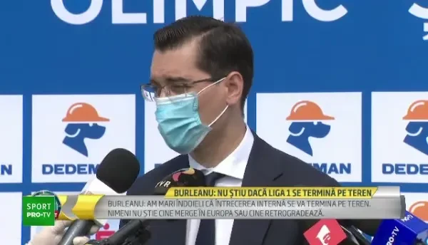 Razvan Burleanu arunca bomba! "In momentul de fata am mari indoieli ca sezonul actual din Liga 1 se va incheia pe teren"