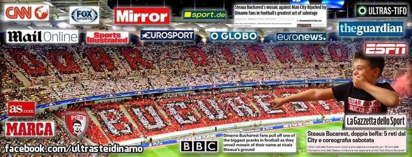 Dinamovistii fac FILM dupa aroganta ISTORICA de la Steaua-Manchester City, cand TOATA tribuna a ridicat placute cu 'Doar Dinamo Bucuresti'! Cum a fost posibila coregrafia care a facut inconjurul lumii_3