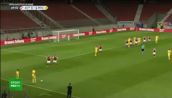 GOOOL ROMANIA! GOOOL GRIGORE! Fundasul inscrie din centrarea perfecta a lui Maxim