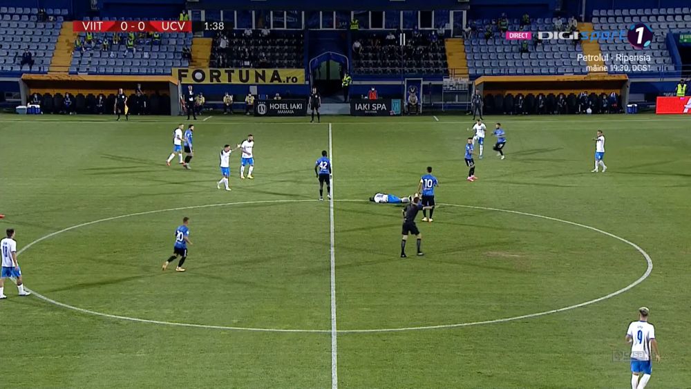 Ce o fi fost in capul lui?! Intrare CRIMINALA a lui Artean la Cicaldau! Jucatorul Craiovei a ramas inconstient pe teren _1