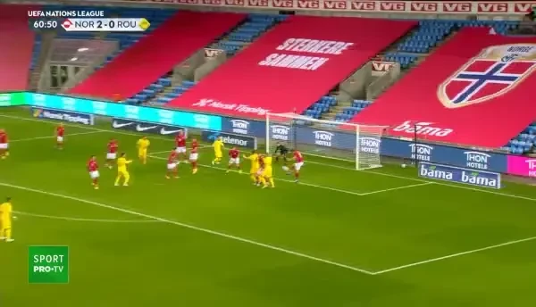 Iancu suteaza periculos, dar balonul se opreste in apararea Norvegiei!