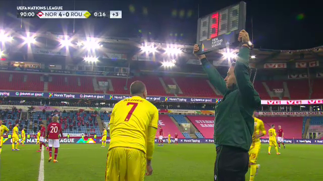 Bine ca l-a bagat! :) Alibec, trimis in teren in prelungiri, cand scorul era deja 4-0 cu Norvegia