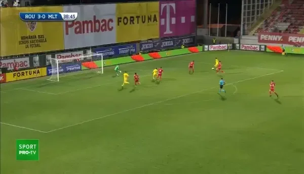 DUBLA Dennis Man! Capitanul Romaniei U21 reuseste al doilea gol, din penalty, in doar 13 minute de la prima reusita!